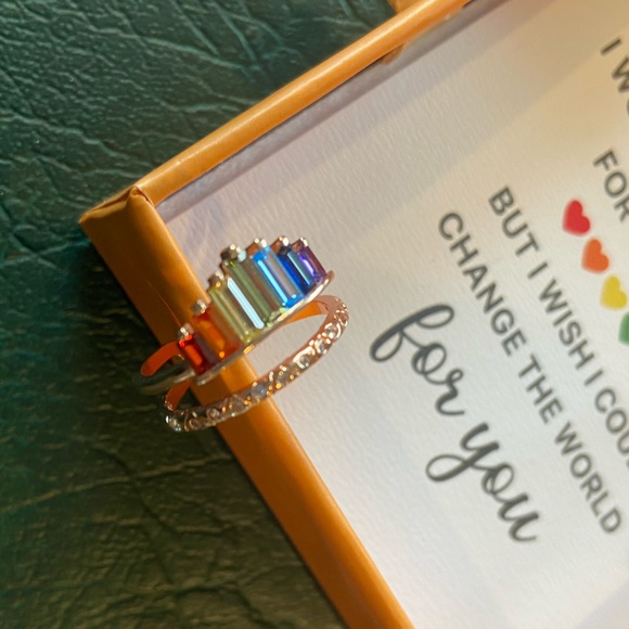 Rainbow ring inspiration size 7 STORY JEWELLERY - Picture 2 of 5